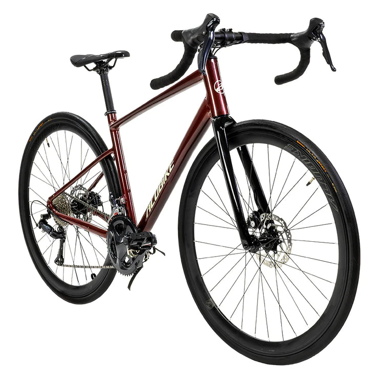 BICICLETA RUTA ALUBIKE SPORT ONIX 700C VINO T-54 18V