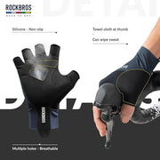 GUANTES ROCKBROS ROAD TO SKY MEDIO DEDO - AZUL VARIAS TALLAS