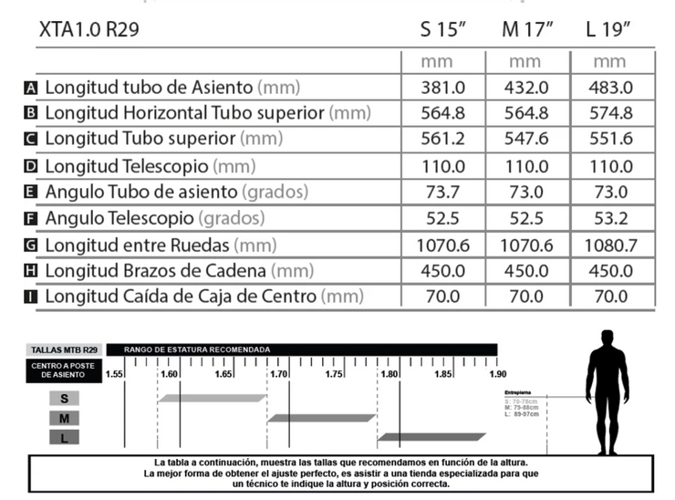 NUEVA ALUBIKE DE MONTAÑA XTA 1.0 2024 T.M AZUL METAL