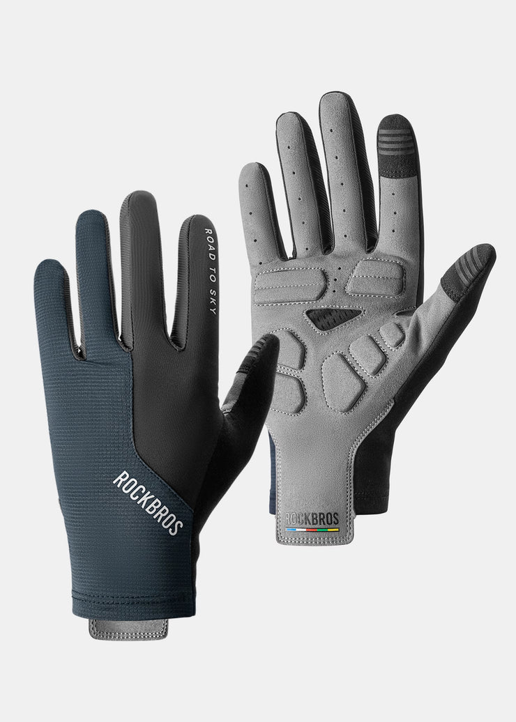 GUANTES ROCKBROS ROAD TO SKY LARGOS AZUL - VARIAS TALLAS