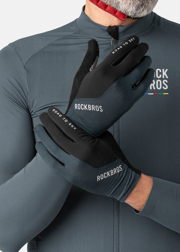 GUANTES ROCKBROS ROAD TO SKY LARGOS AZUL - VARIAS TALLAS