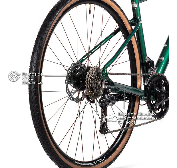 2Bicicleta Gravel Turbo Sherpa R700 18v Disco