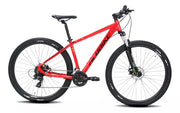 BICICLETA ALUBIKE MTB SIERRA 29'' ROJO, ALUMINIO, 24 VEL. TALLA M