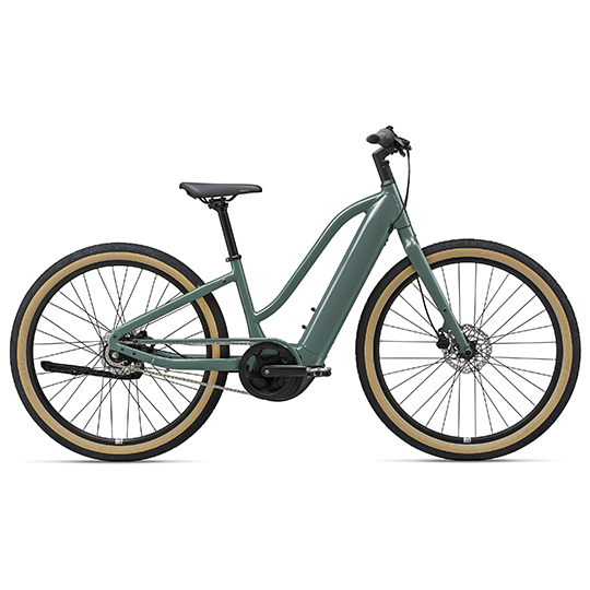 BICICLETA ELECTRICA URBANA TRANSEND E+ LDS 45KM/H S ABYSSAL GREEN