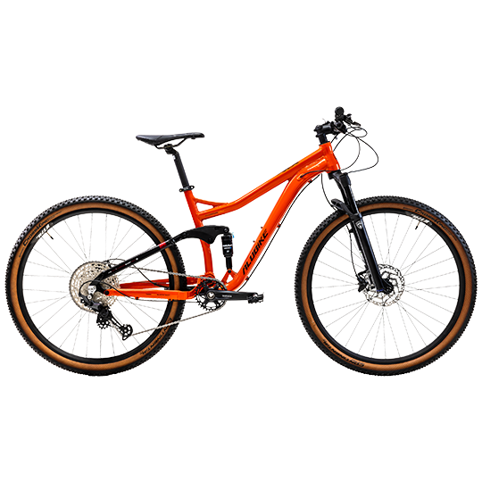 BICICLETA DE MONTAÑA ALUBIKE XTA DS 2024 T.M NARANJA-NEGRO