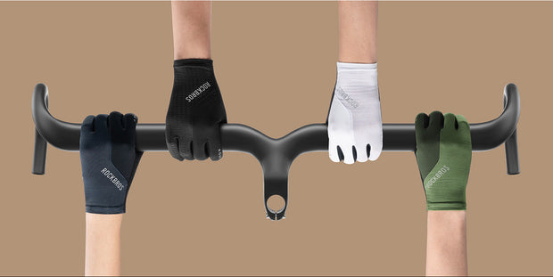 GUANTES ROCKBROS ROAD TO SKY MEDIO DEDO - BLANCOS VARIAS TALLAS