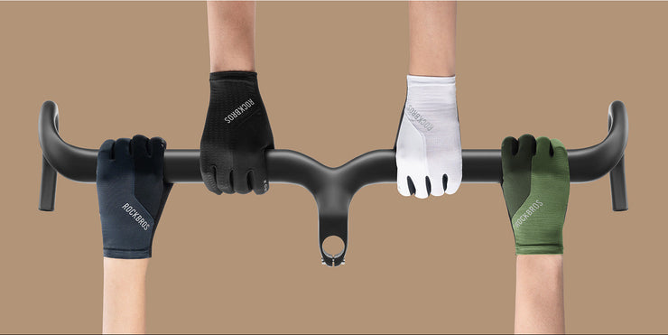 GUANTES ROCKBROS ROAD TO SKY MEDIO DEDO - BLANCOS VARIAS TALLAS