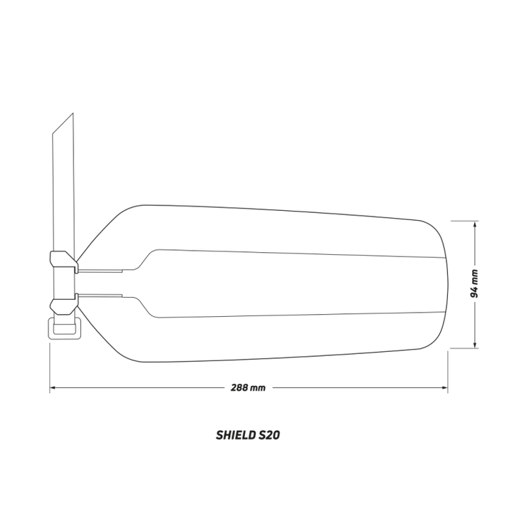 Salpicadera ZEFAL Montaña Shield S20 Trasera 26/27.5/29 Negra 2563